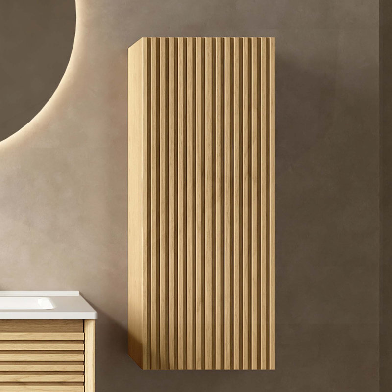 Armoire de salle de bain murale polyvalente avec porte et tablette de rangement, H 29,53 po x l 11,81 po x P 11,81 po