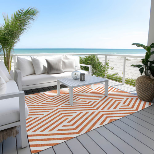 Langley Street Altair Washable Geometric Indoor / Outdoor Rug | Wayfair
