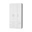Armoire blanche à 4 tiroirs et 2 portes