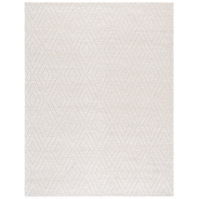 Elle Ivory Hand-Woven Geometric Rug