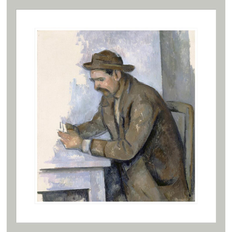 Le Joueur de Cartes par Paul Cézanne, H 24,92 po x l 23,5 po