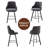 Bar Stools Set of 2/3/4, 26/30" Swivel High Back Bar Height Bar Stools-1084916211-1084916174-1084916172