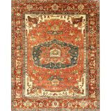 High-Quality Hand-Knotted Rust And Red Area Rug