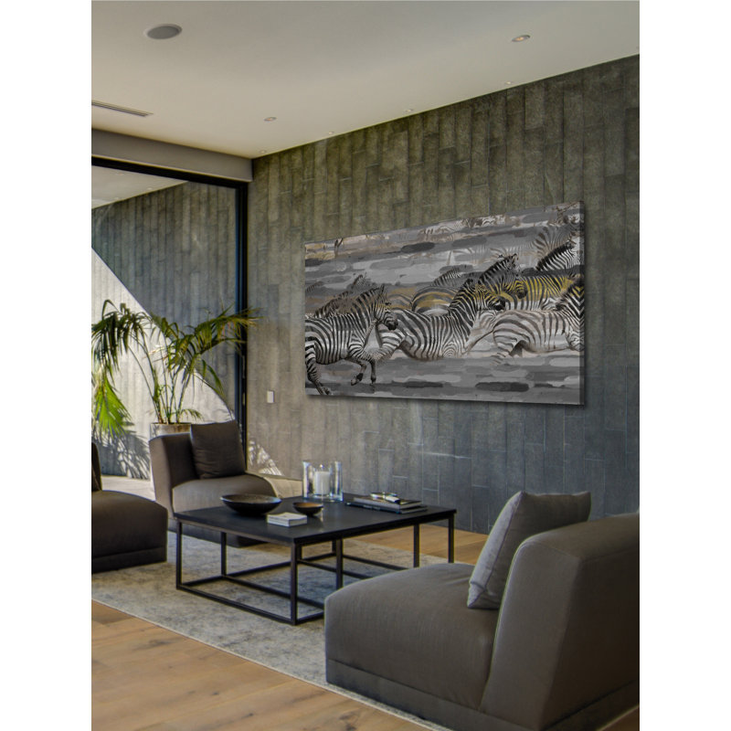 «Dashing Zeal» par Parvez Taj, reproduction d'art sur toile tendue, H 22,5 po x l 45 po x P 1,5 po