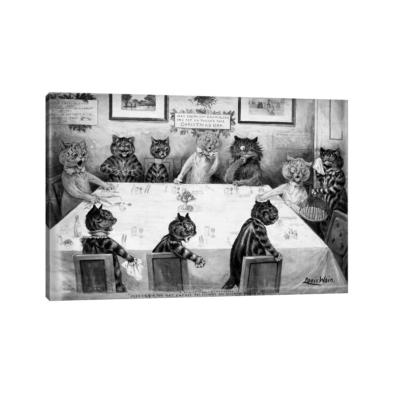 A Christmas Catastrophe - Print on Canvas, 101.6 cm H x 66.04 cm W x 3.175 cm D, Wrapped Canvas
