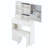 29.2" Small Space Left Drawer Desktop Vanity Table + Cushioned Stool, Extra Large Right Sliding Mirror, Multi Layer High Capacity Storage, Practical Fashionable Dresser, Suitable For Small Space-1216521163