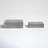 Set of 2 Pinstripe Storage Boxes 10" & 12", White and Gray Polyresin Decorative Keepsake Boxes