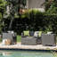 4Pc Garden Relax avec PE et coussins d'eau