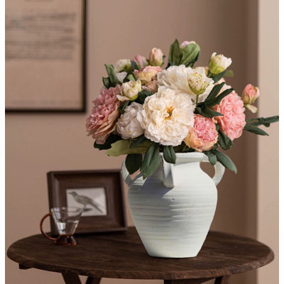Vase de ferme avec poignées, vase décoratif fait à la main pour décoration intérieure