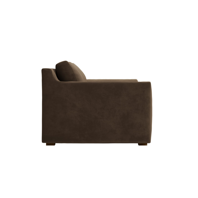 Elevate Loveseat, Chocolate Recycled Velvet