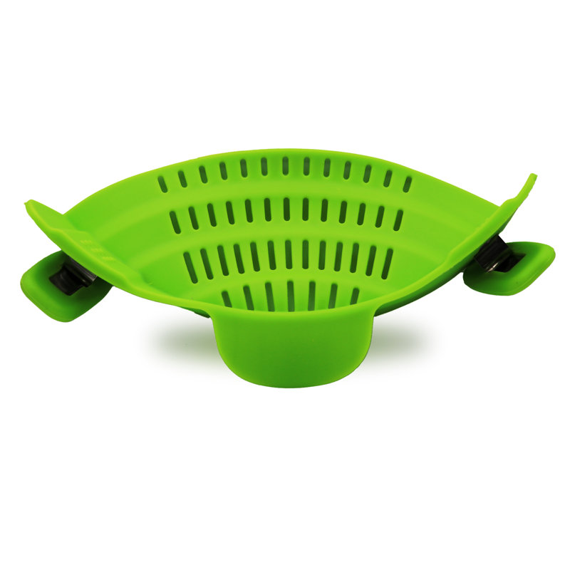 Cheer Collection Silicone Colander, Green