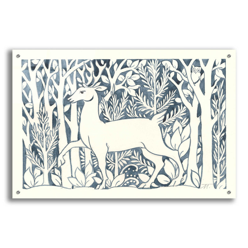 «Forest Life V» par Miranda Thomas, art mural en verre acrylique, H 24 po x l 36 po x P 0,2 po