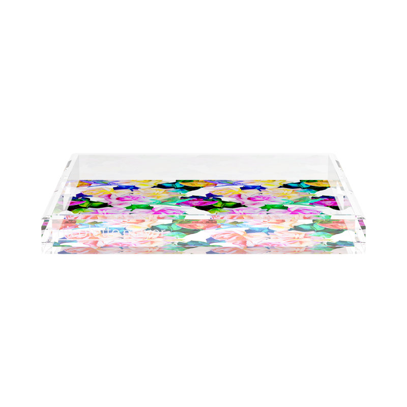 Passion Intenso Acrylic Square Decorative Tray, 15"W x 15"D x 2"H