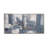 Canvas Abstract Gray Framed Wall Art with Silver Frame