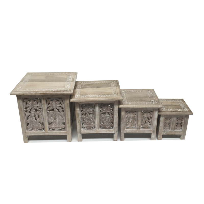 Abbey End Table, Natural, 46cm H x 45cm W x 45cm D