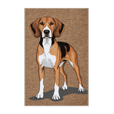 Washable Plott Hound Dogs Area Rug