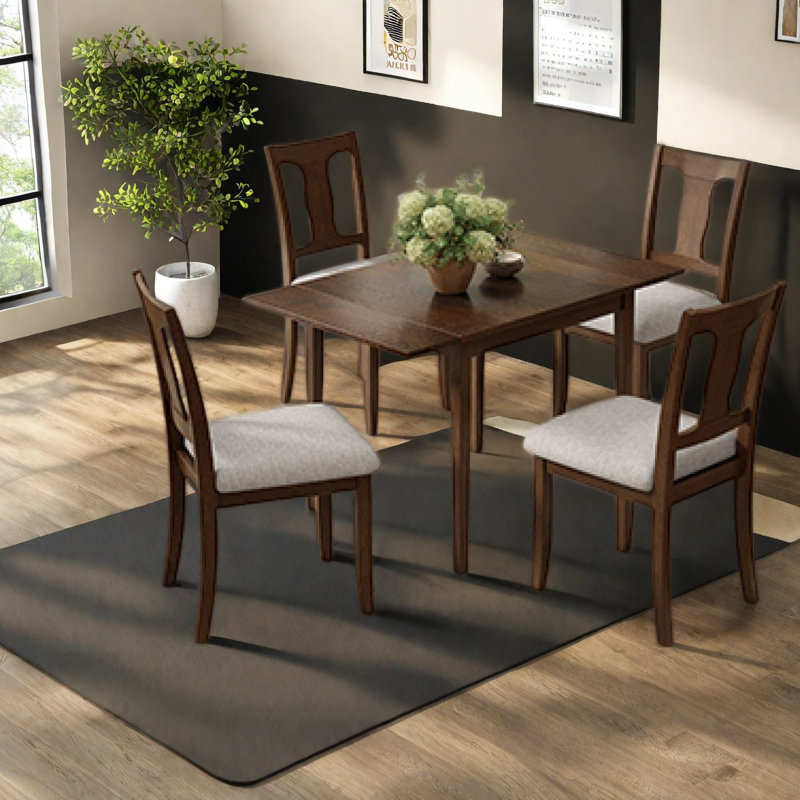 Ensembles de table et chaises pour salle à manger peu encombrants, en bois MDF, style cuisine moderne, Beige 2