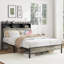 Structure de lit, structure de lit plateforme en bois, avec rangement et 2 tablettes, pas de bruit, pas besoin de sommiers, outils faciles à assembler, grand espace de rangement sous le lit, antique
