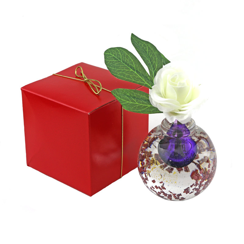 Nancy European Art Glass Vase Violet