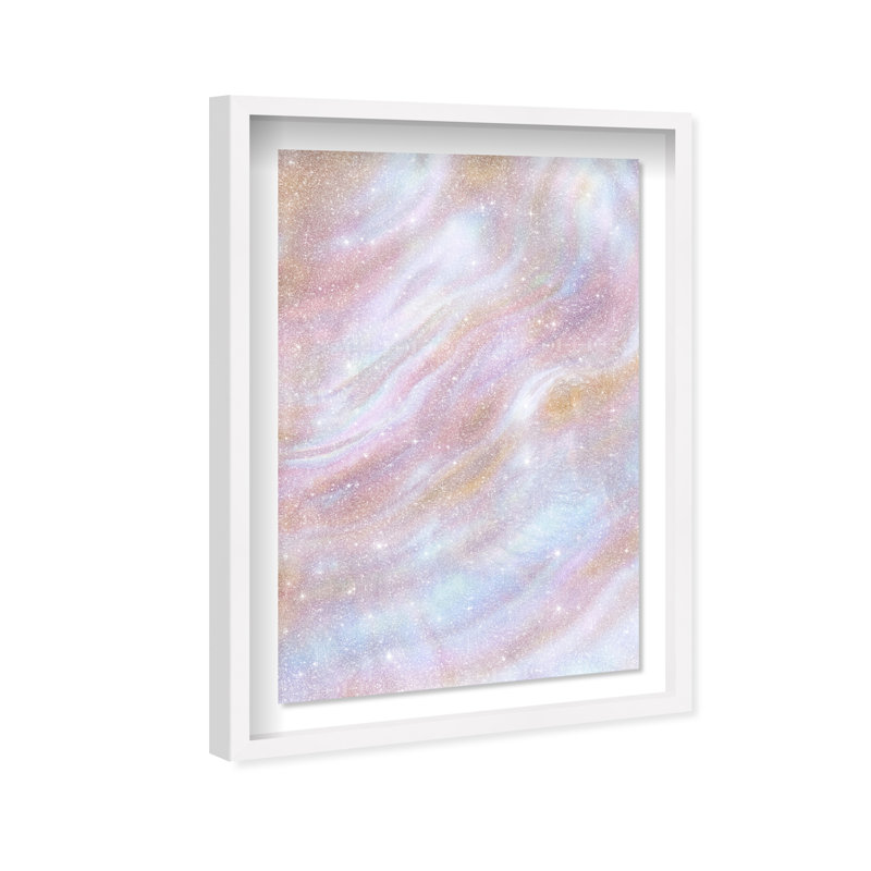 Iridescent Wave II Shadowbox Abstract Print by Oliver Gal, Black Frame, 10 x 15, 37.5"H x 25.5"W, White Shadowbox