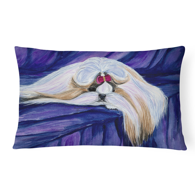 Coussin décoratif intérieur/extérieur shih tzu