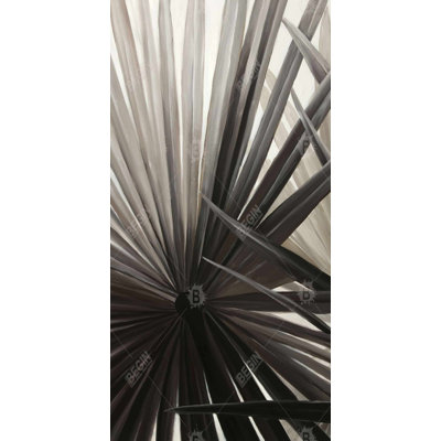Grayscale tropical plants - 15.75"x31.50" Desk mat