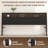 Queen Size Black Headboard with LED Lights, Charging Station & Storage Shelf, Wooden Bed Headboard with Hidden Compartment & USB/AC Outlets, Modern RGB LED Bed Headboard for Bedroom-188230338-188230341