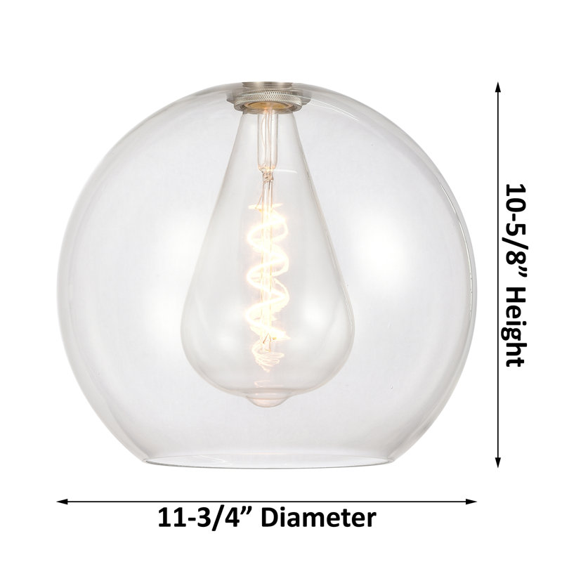 Kehlani - Luminaire suspendu à cordon 1 lumière 12 po Athens, Laiton brossé, H 128,75 po x l 11,75 po x P 11,75 po