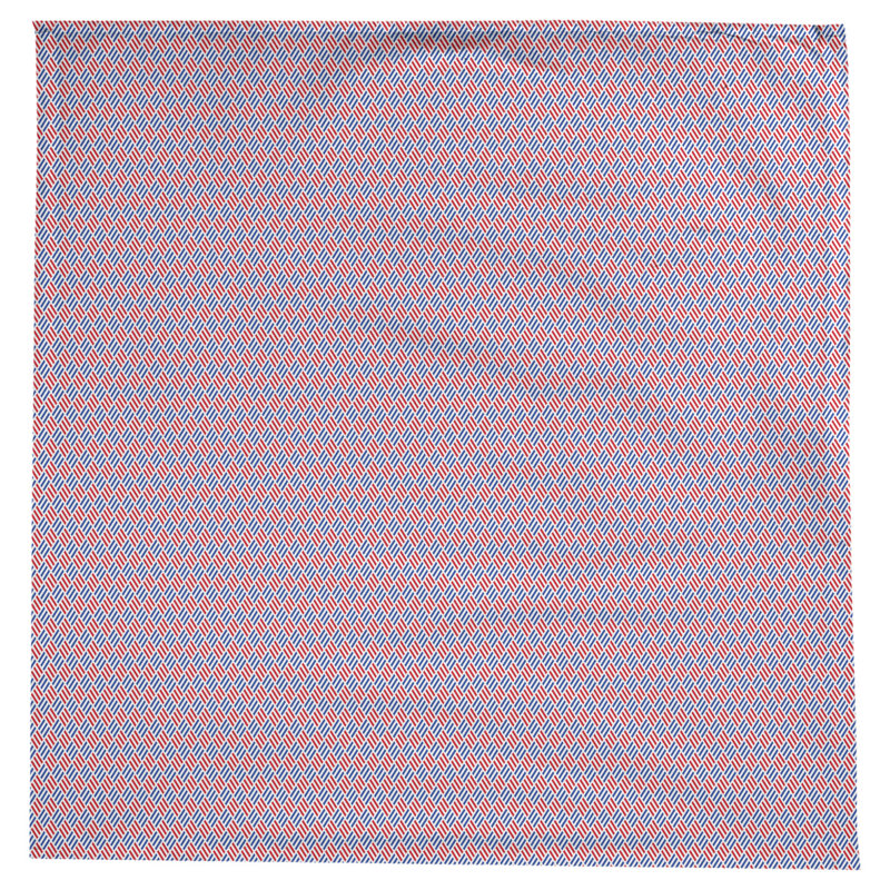 Festive Hol Tablecloth, 58" L x 58" W, Blue/Red