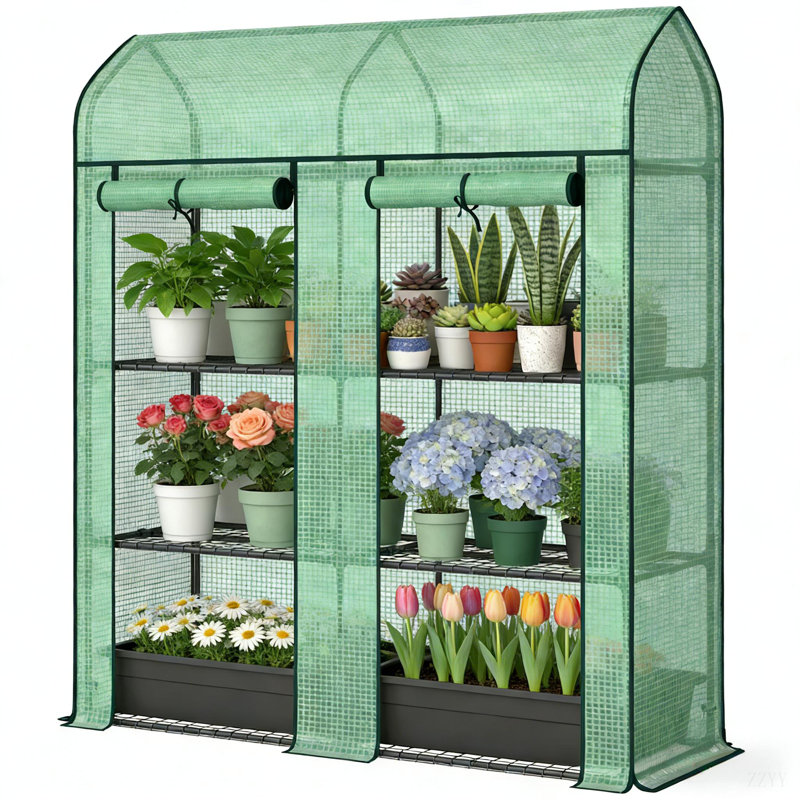 Spacious Mini Greenhouse,Portable Greenhouse, Green