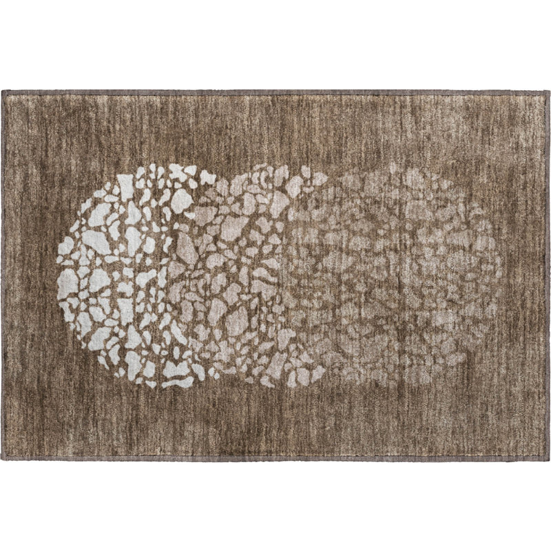 Premium Machine Washable Cerrito Chocolate Rug, Rectangle 1'8" x 2'6"