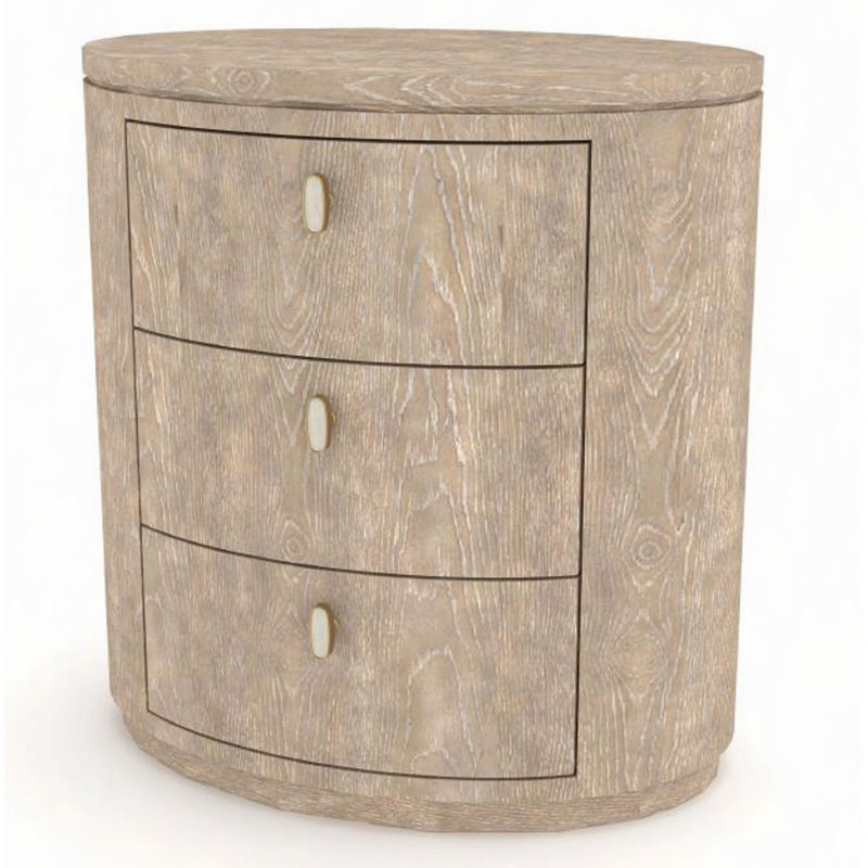 Table de chevet ovale - Caramel
