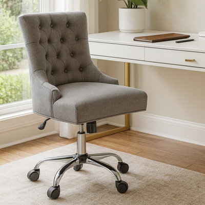 Rosalind Wheeler Elkport Velvet Executive Chair