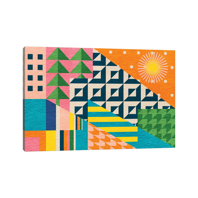 Sunshine Cityscape by Jen Du - Gallery-Wrapped Canvas Giclée on Canvas, No Frame, 152.5 cm H x 101.5 cm W x 3.175 cm D