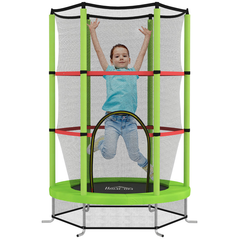 ft Cylinder Kid / Toddler Trampoline, Green