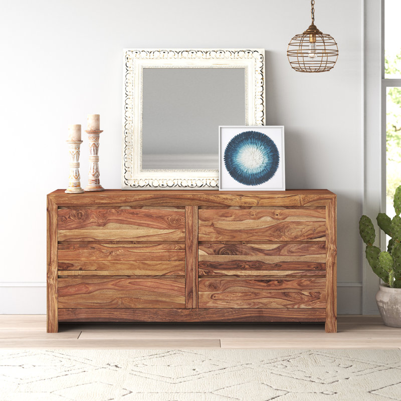 Kanwal Solid Wood 65'' W 6 - Drawer Dresser