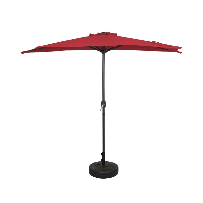 Parasol de marché 9 pi Nicholls, Rouge / bronze
