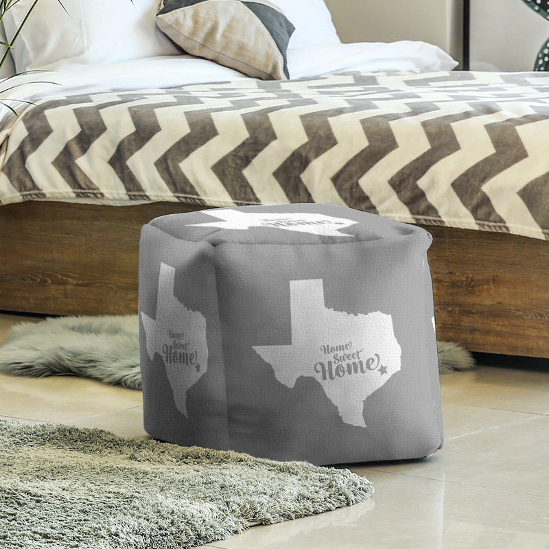 Repose-pieds cube en houston the home houston, Gris