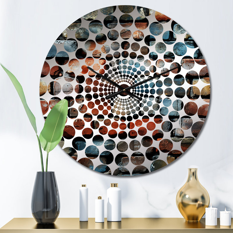 Architectural Brick Elegance Brick Pattern - Brick  Wall Clock, Medium