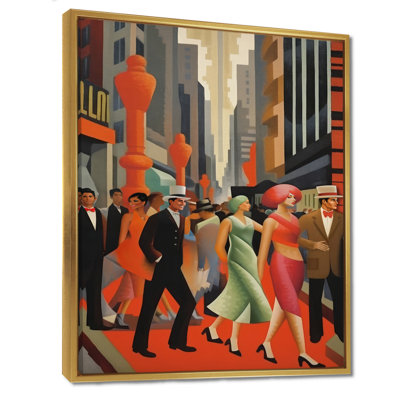 Art Deco Retro City Life - Fashion Woman Wall Decor