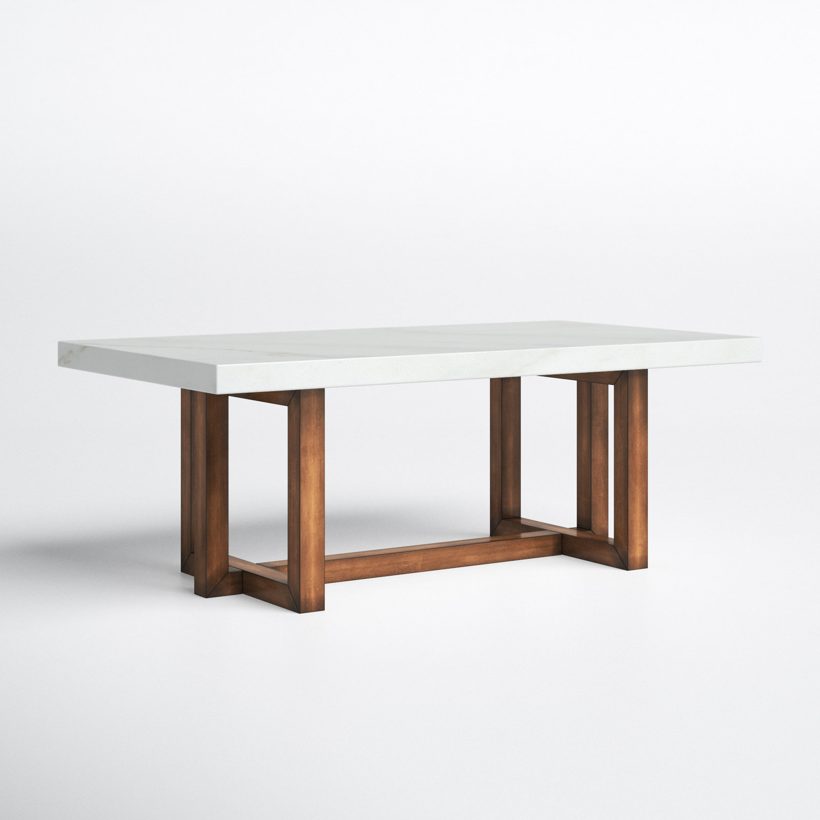 Phang 48" Genuine Marble Coffee Table, Brown