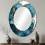 Agate River Of Leaves Wood Slide I - Miroir mural ovale tropical-1028507603