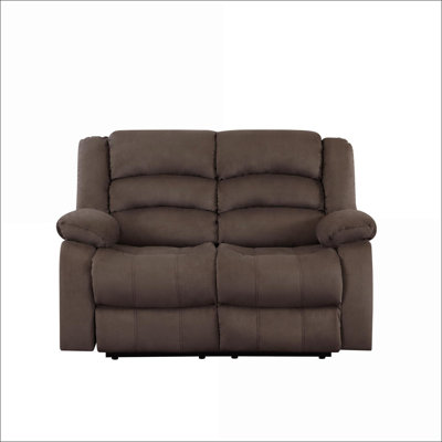 Causeuse | Revêtement transitionnel en microfibre, support lombaire, structure en bois franc séché au four, base en acier inoxydable | Beige | Salon