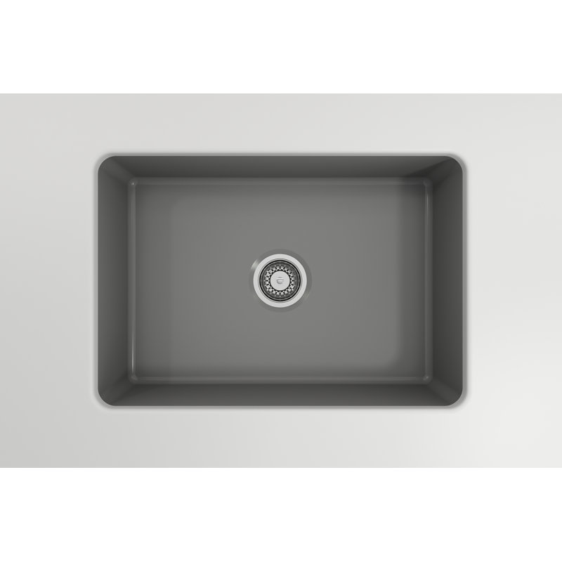 26.75'' L Kitchen Sink, Matte Gray