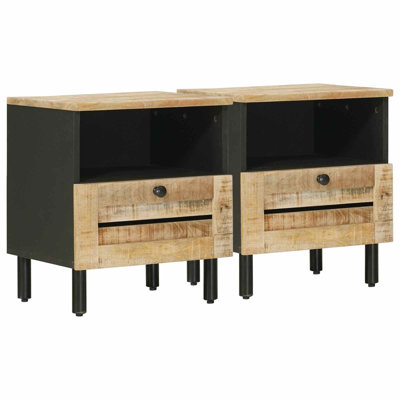 40cm W Solid Wood Bedside Table