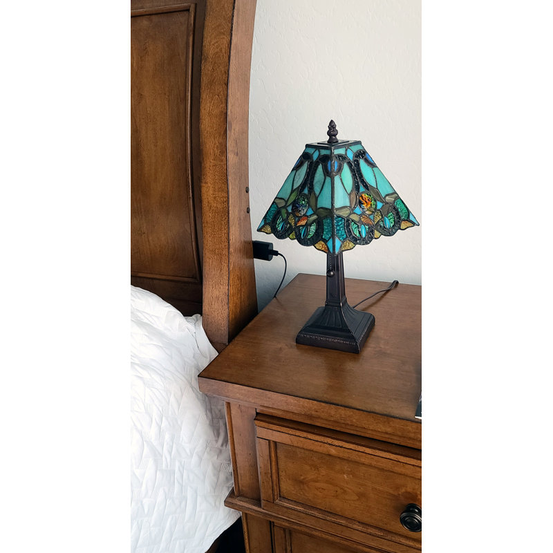 Lampe de 15 po brun foncé Timmothy, Vert