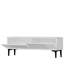 Meuble télé moderne blanc de 47,2 po x 15,8 po x 15,7 po | 100% panneau de particules enduit de mélamine, épaisseur: 0,7 pouce | Fixation murale, conception élégante, parfaite pour le salon et les espaces de divertissement, durable et élégante-1785954673