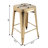 Almodovar 24" 24 Inch Metal Bar Stools, Backless Counter Height Barstools, Stackable Stools with Square-18608716