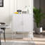 Buffet en métal robuste avec tablettes réglables et conception anti-basculement pour le rangement à la maison-1487270483