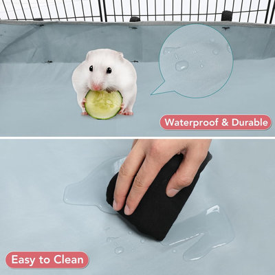 12 Panels Small Animal Playpen,Pet Playpen With Waterproof Mat,C...